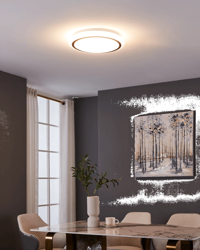 Witte plafondlamp Capasso Ø 34cm Eglo 9008606243471