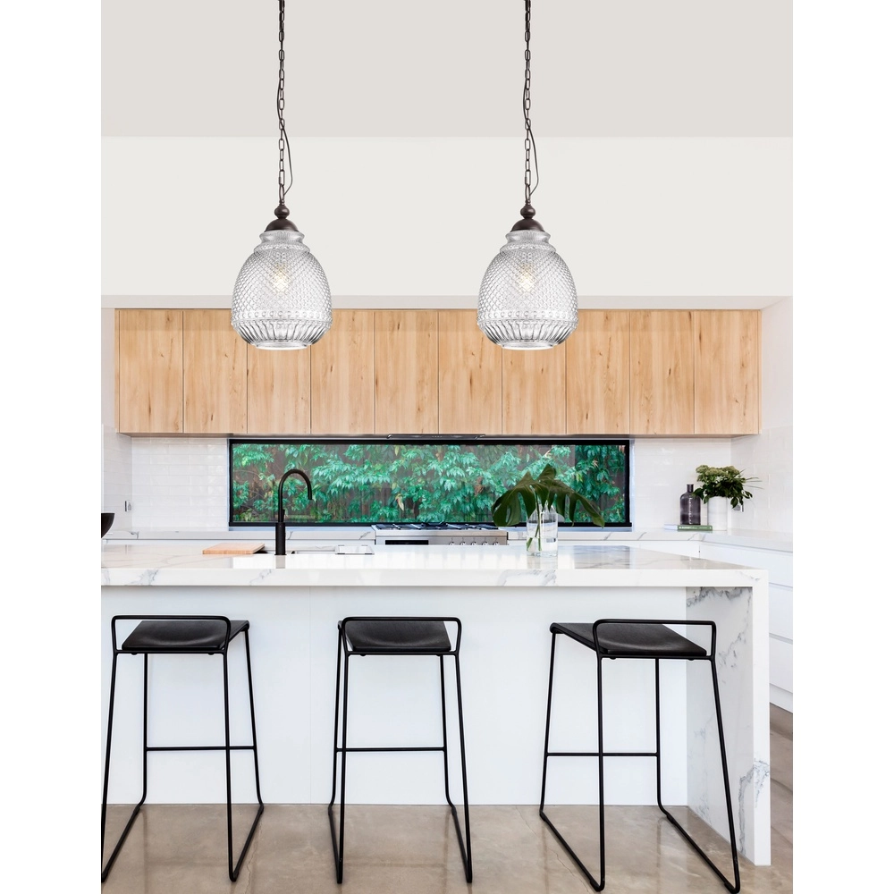 Hanglamp Toulon helder glas Lyora 5212017411716