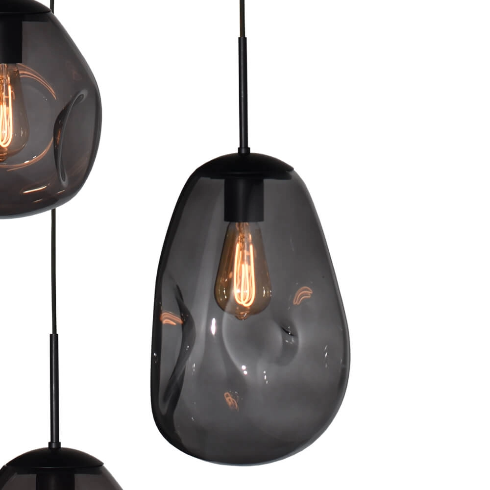 Pendel hanglamp Lava 3x smoke glas Masterlight 8718121286464