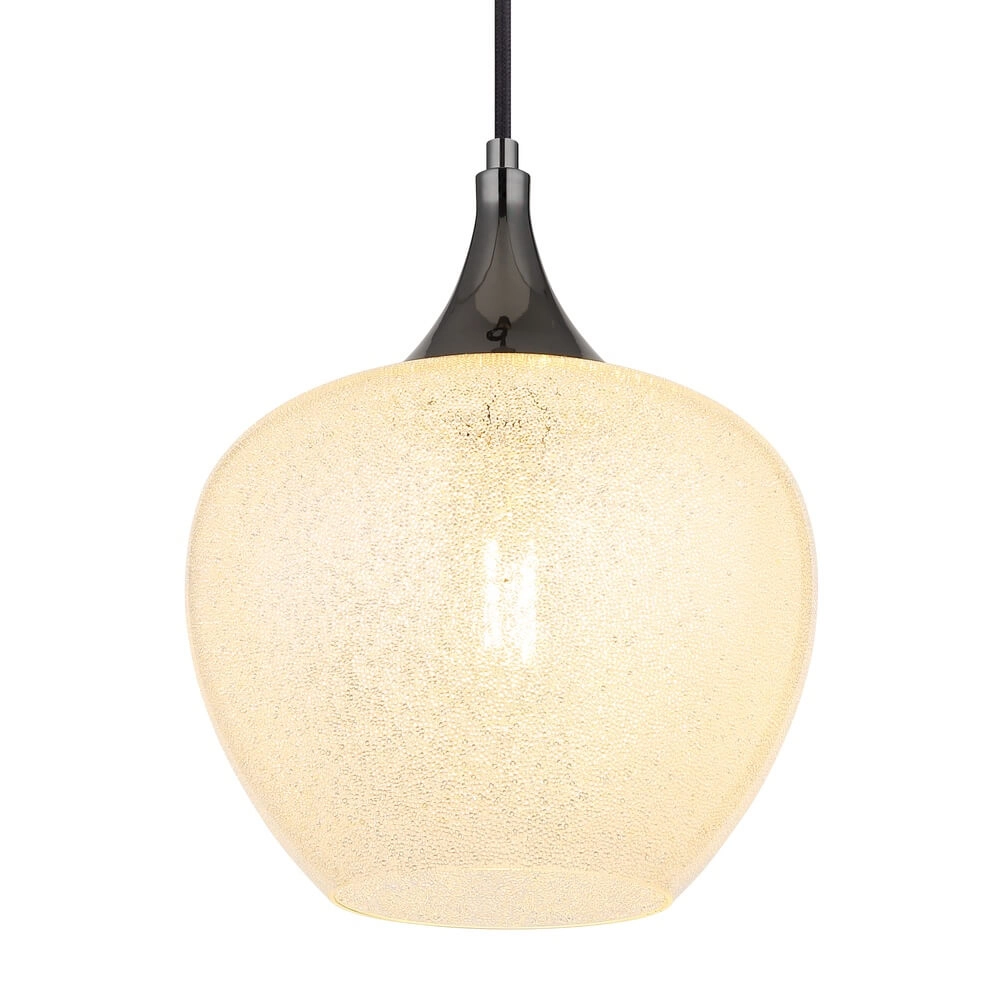 Antraciet hanglamp Maxy met wit glas Ø 24cm Globo 9007371450176