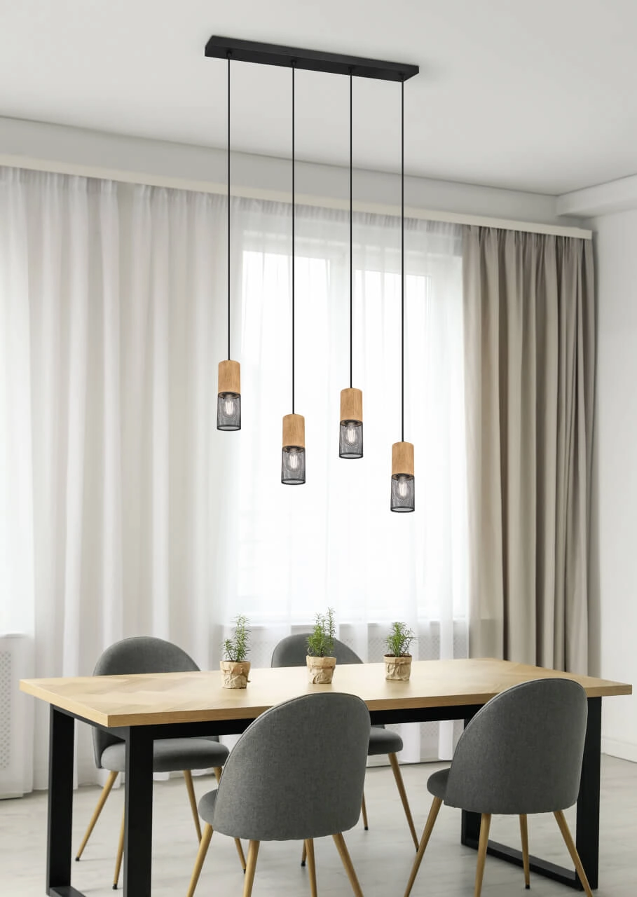4-lichts eetkamer hanglamp Tosh Trio 4017807467567