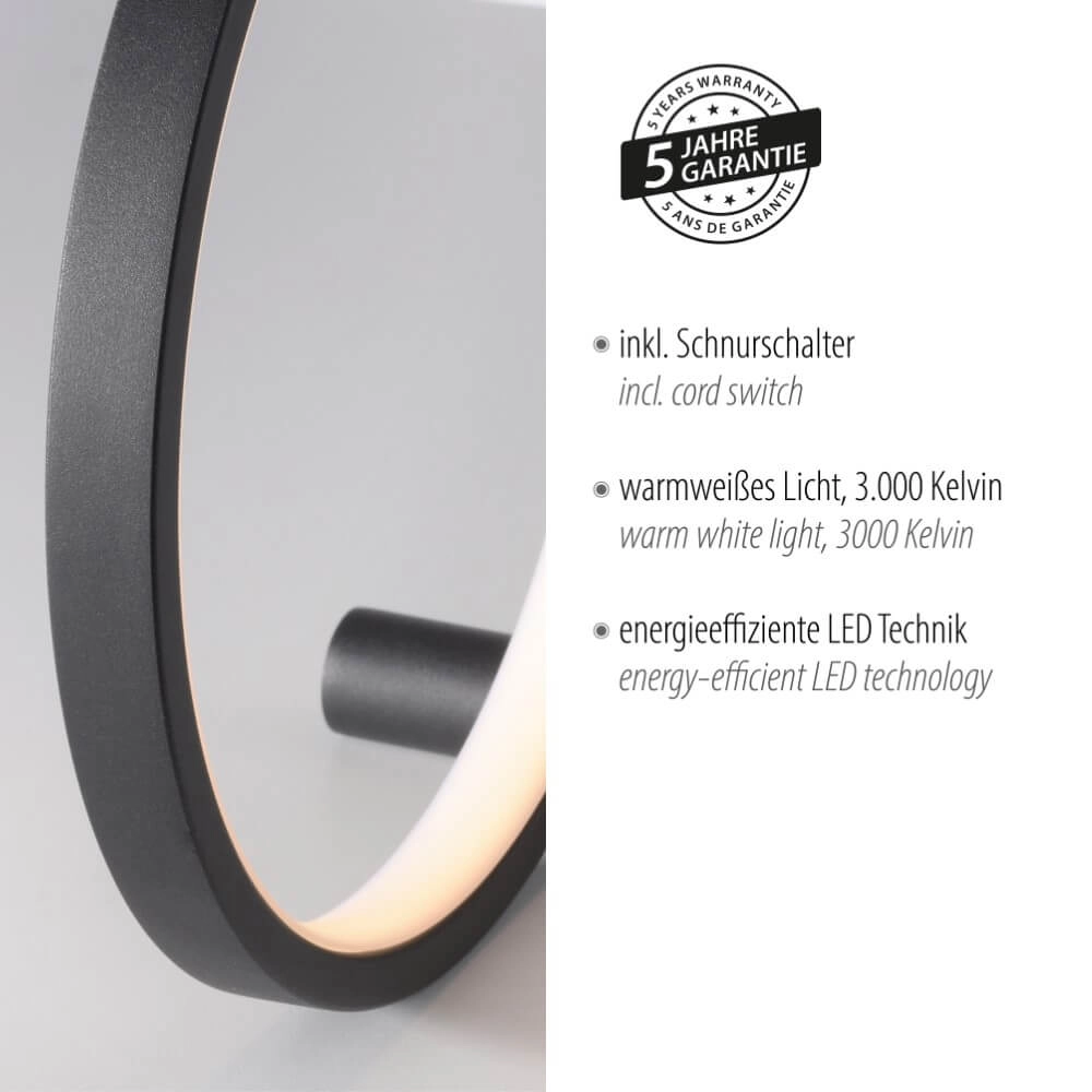 Zwarte tafellamp Mini Ritus Just Light 4043689000202