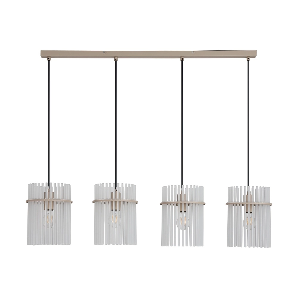 Hanglamp Swizzle 4-lichts zand bruin Searchlight 5,05342E+12