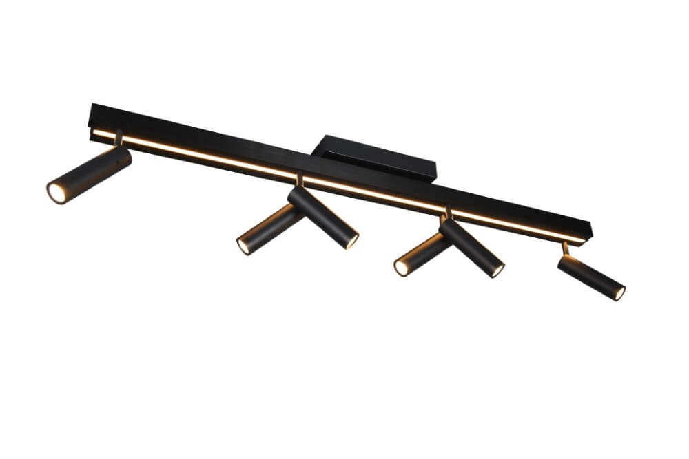 6-lichts led spot Zeno zwart Trio 4017807627312
