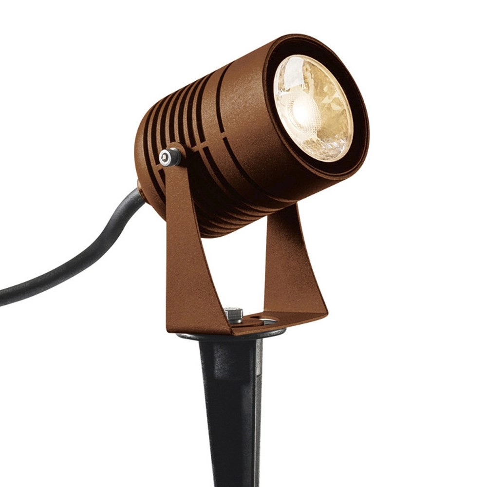 Tuinspot Led Spike 6w - 3000K - 8cm roestbruin SLV 4024163223843