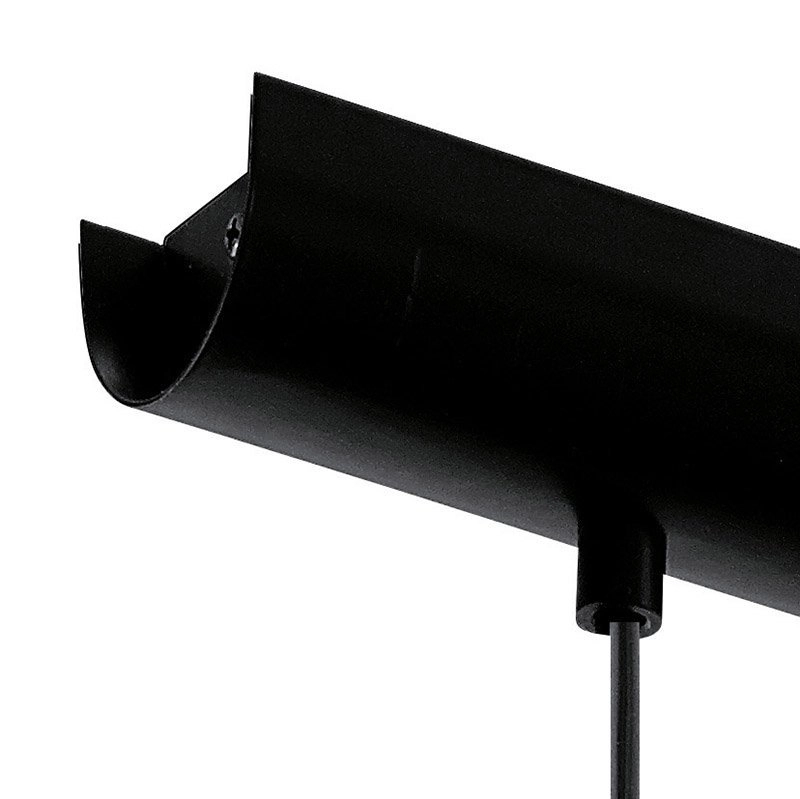 Landelijke hanglamp Priddy 4-lichts zwart Eglo 9002759494667