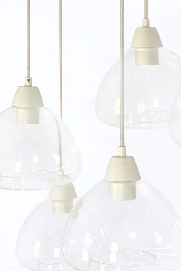 10-lichts hanglamp Bisho crème design 120cm Light & Living 8717807743338