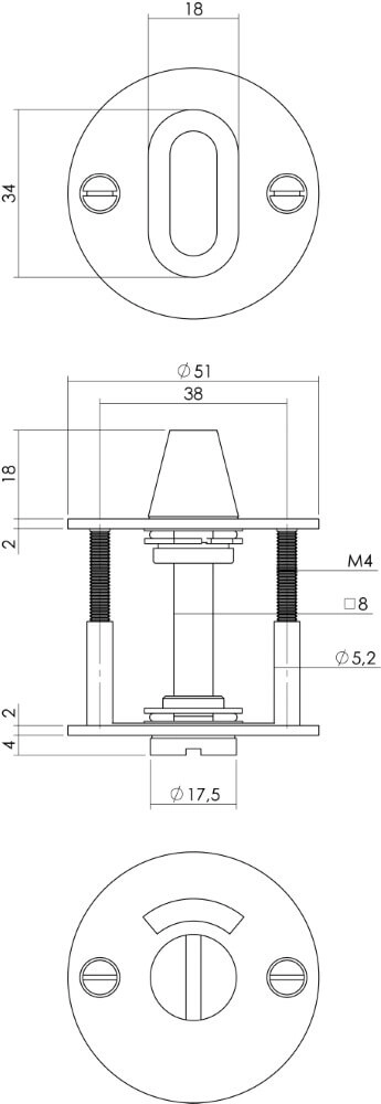 WC-sluiting Tira met venster zwart schroefgat Intersteel 8714186458310