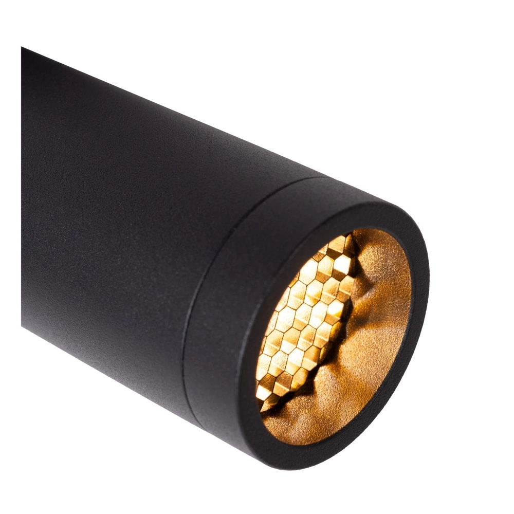 Strakke plafondlamp Grado zwart Lucide 5411212221667