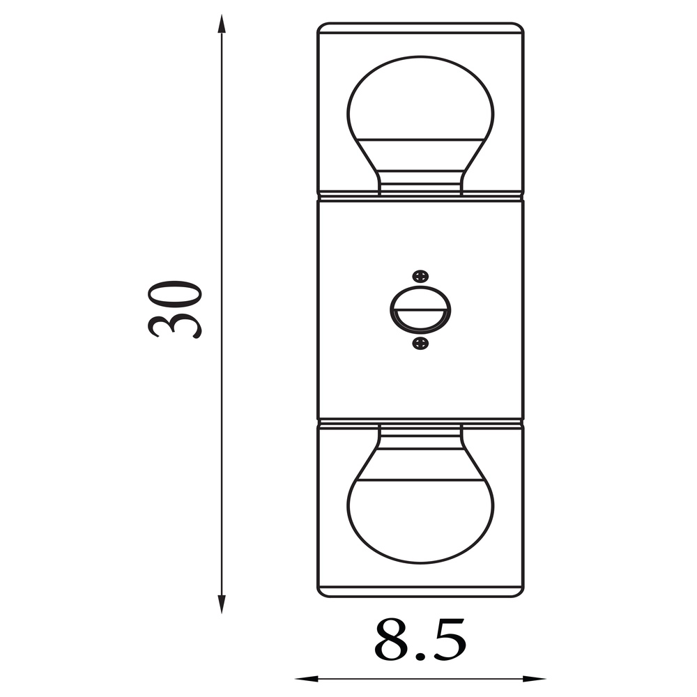 Wandlamp Colorado dubbel zwart met sensor Searchlight 5053423299105