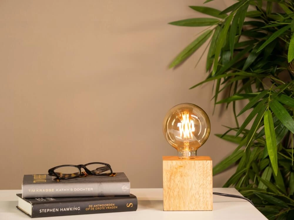 Tafellamp Prestwick 2 Licht hout Eglo 9002759437336