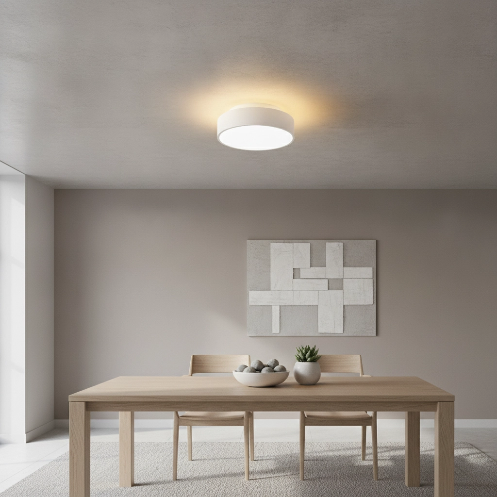 Plafondlamp Chicago Ø 15cm wit
