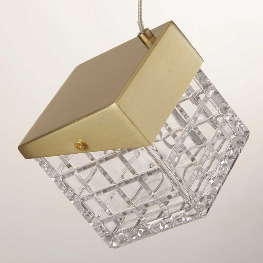 Design hanglamp Cuboid 1-lichts goud Searchlight 5053423302157