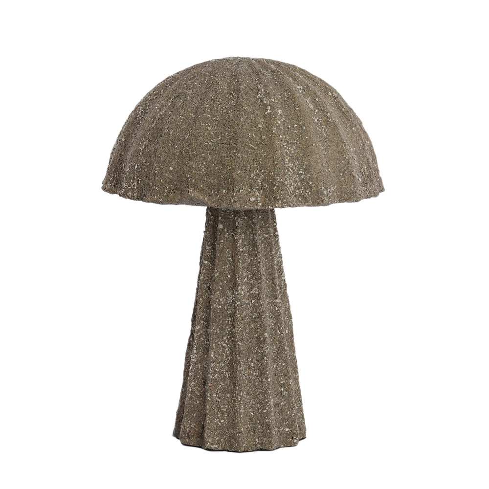 Ruwe tafellamp Christio Ø 29cm - donkergrijs