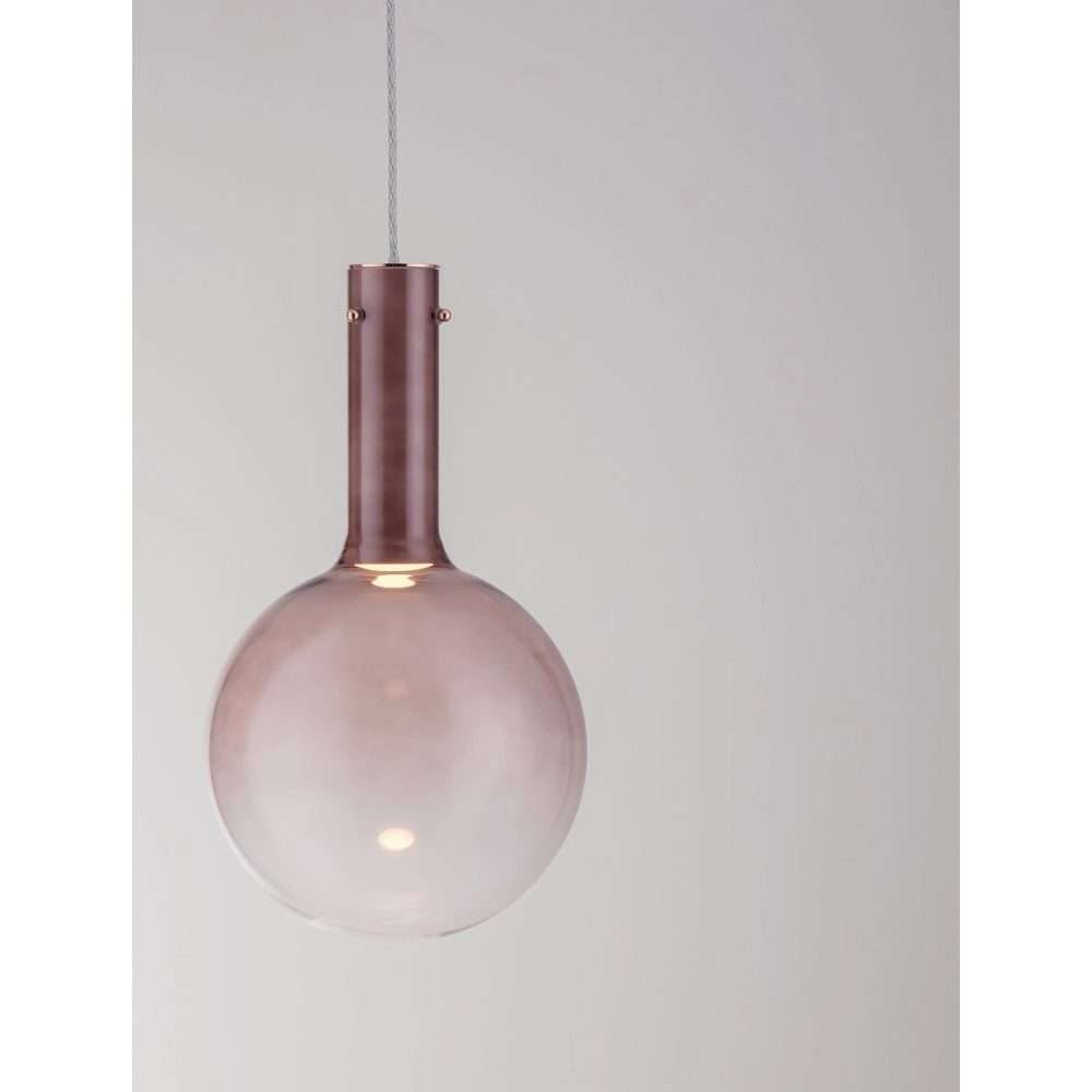 Pendant lamp Nostos brown glass Lyora 5212017449047