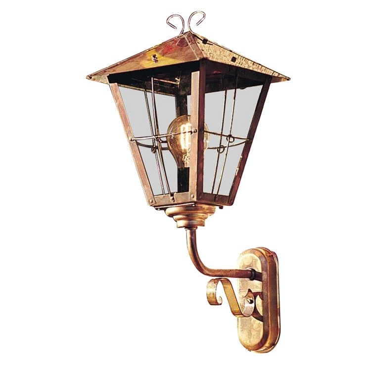 Landelijke wandlamp Fenix Up 68cm roodkoper