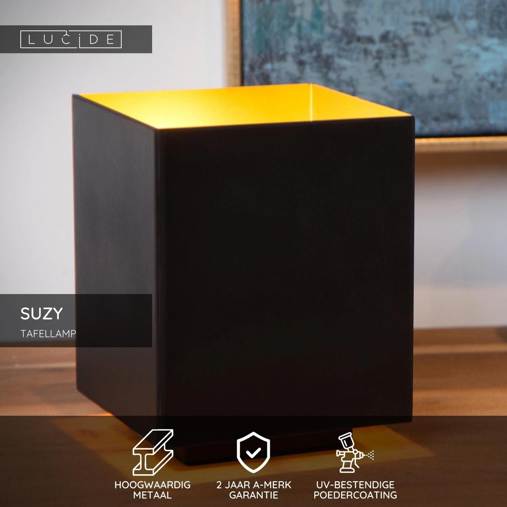 Tafellamp Suzy zwart Lucide 5411212451354