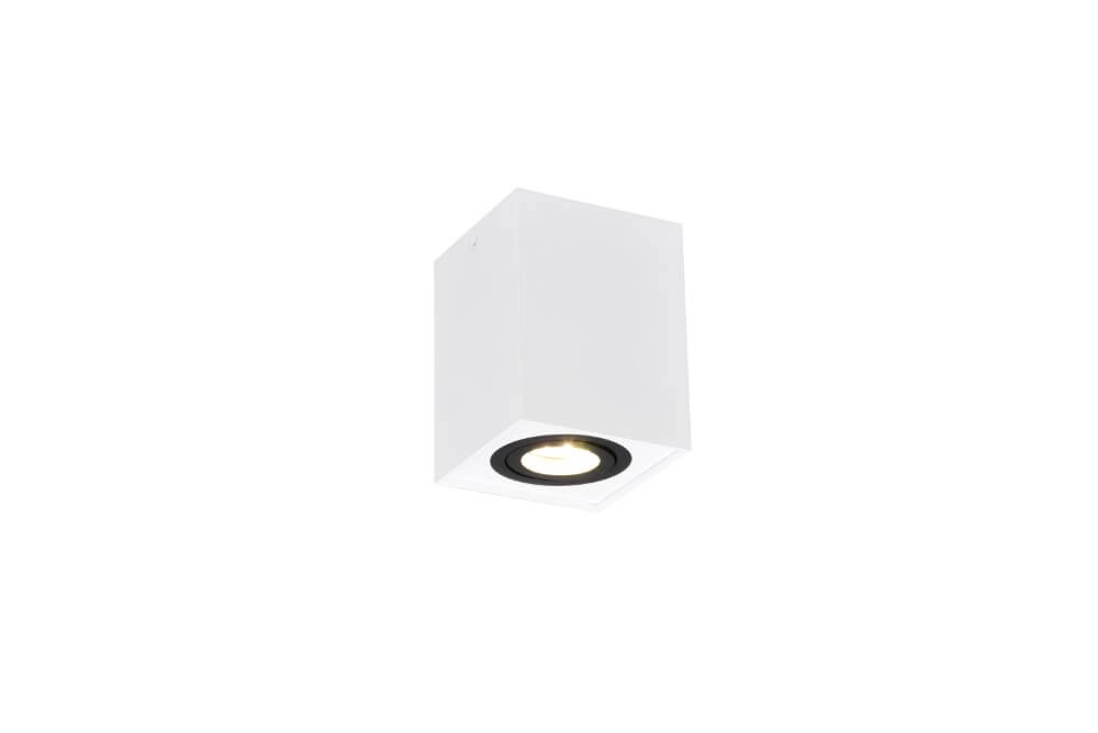 Plafondlamp Biscuit vierkant wit Trio 4017807558913