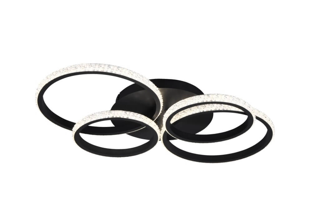 Design plafondlamp Cires zwart Trio 4017807600964