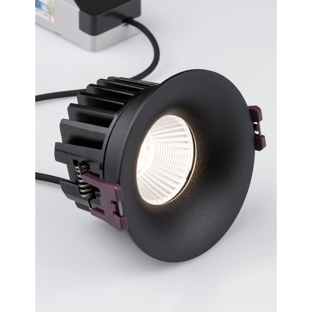 Zwarte inbouwspot Blade Ø 8,5cm