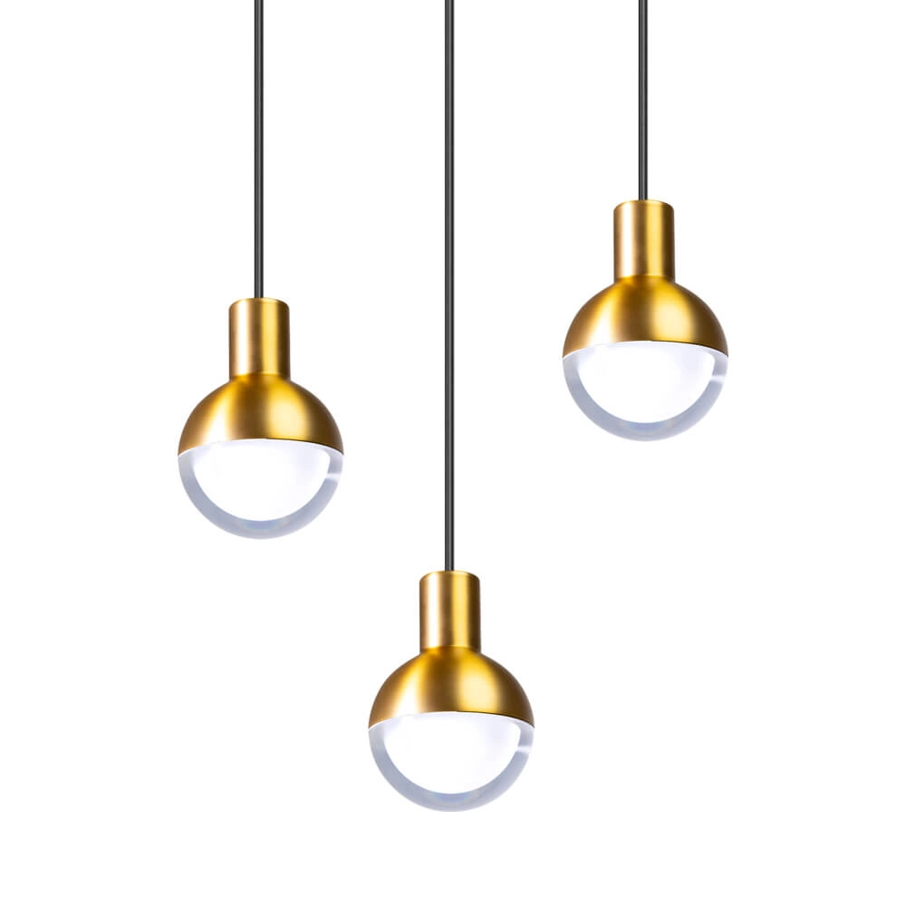 Zwarte hanglamp Drop met goud ETH 8720195306504
