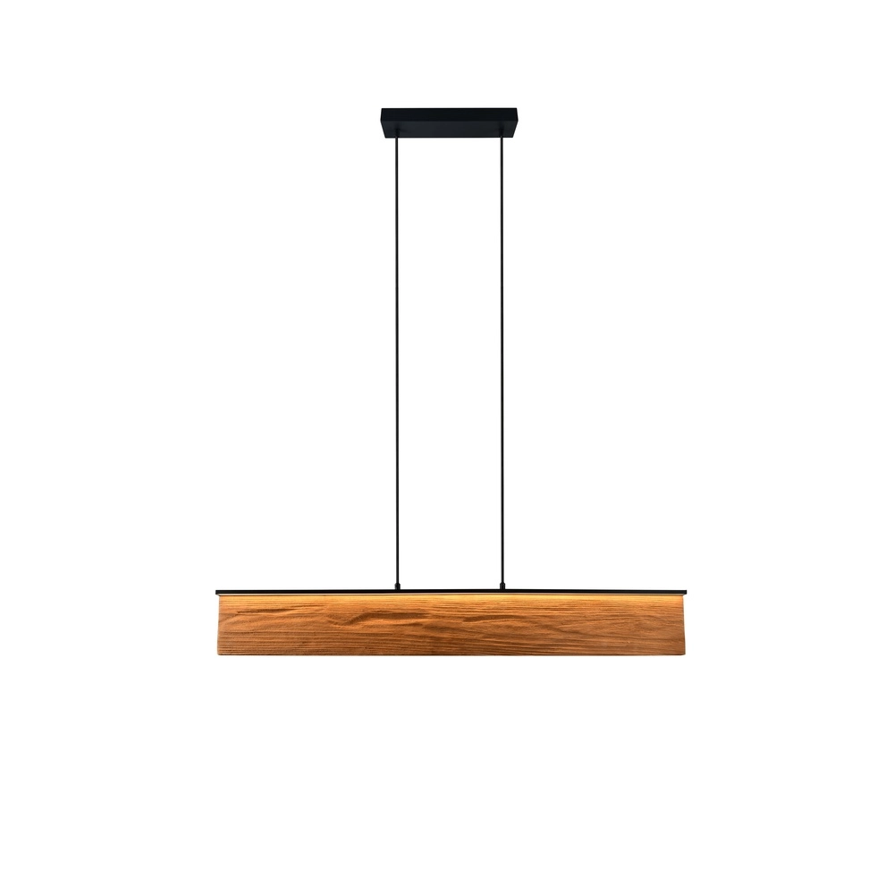 Design hanglamp Kalea zwart met hout Trio 4017807661422