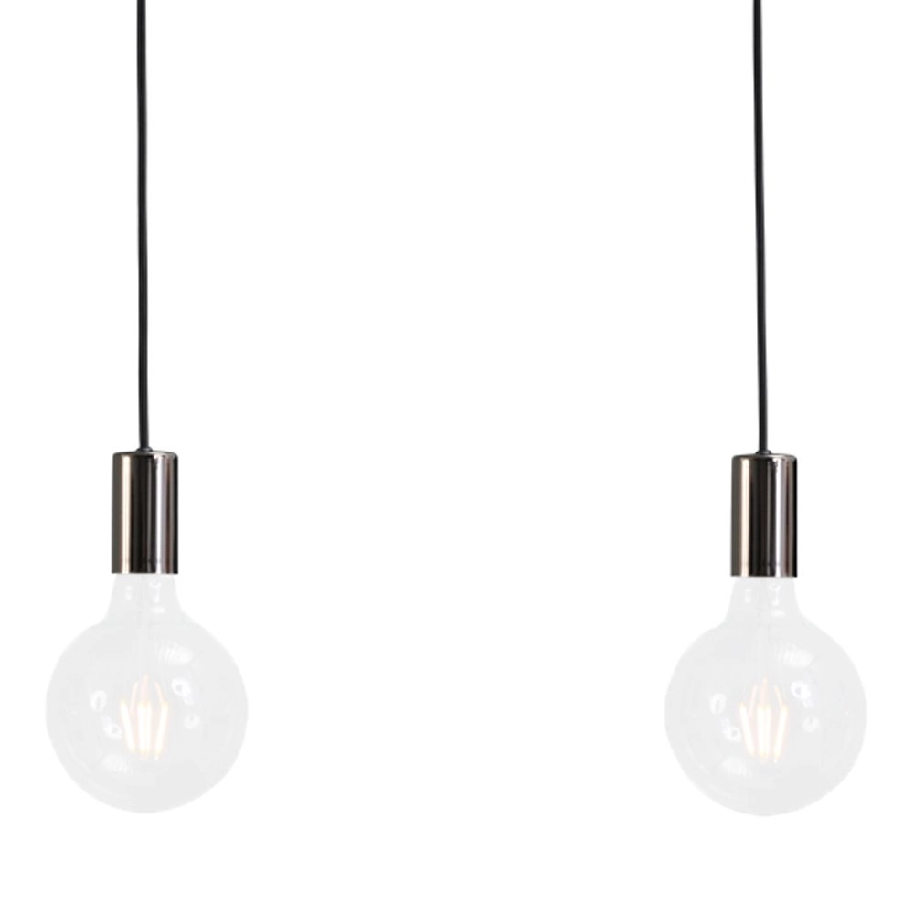 Zwart-chrome pendellamp Concepto 3-lichts Masterlight 8718121142432