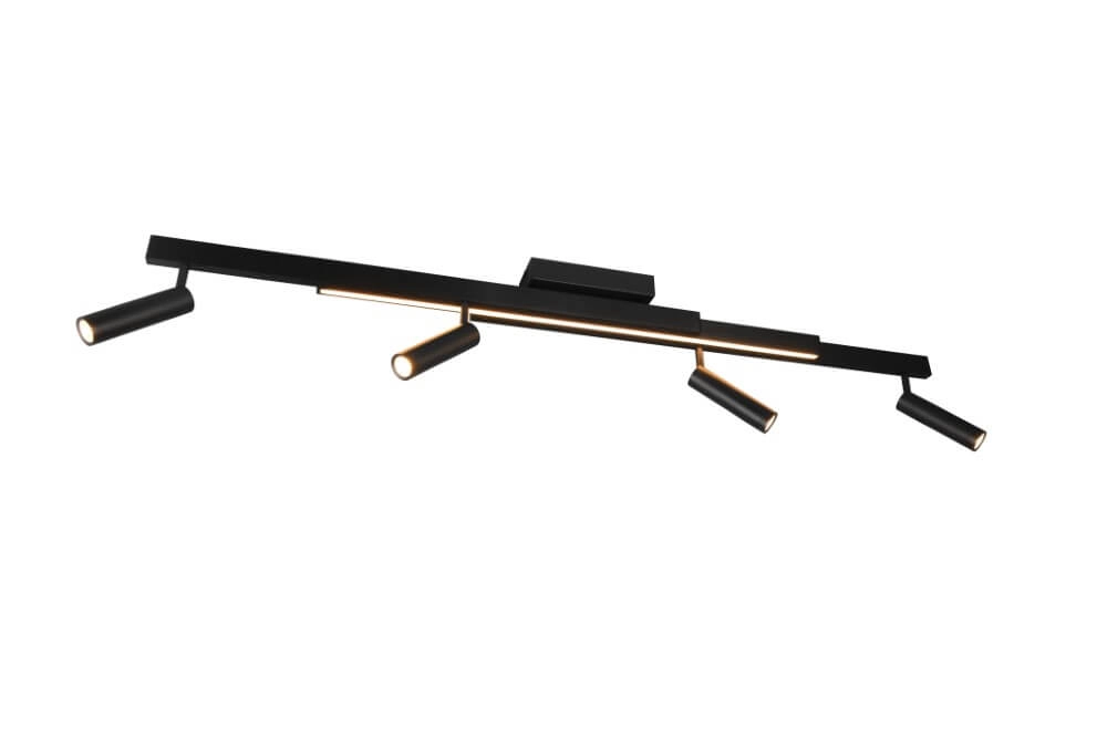4-lichts led spot Zeno zwart Trio 4017807622904