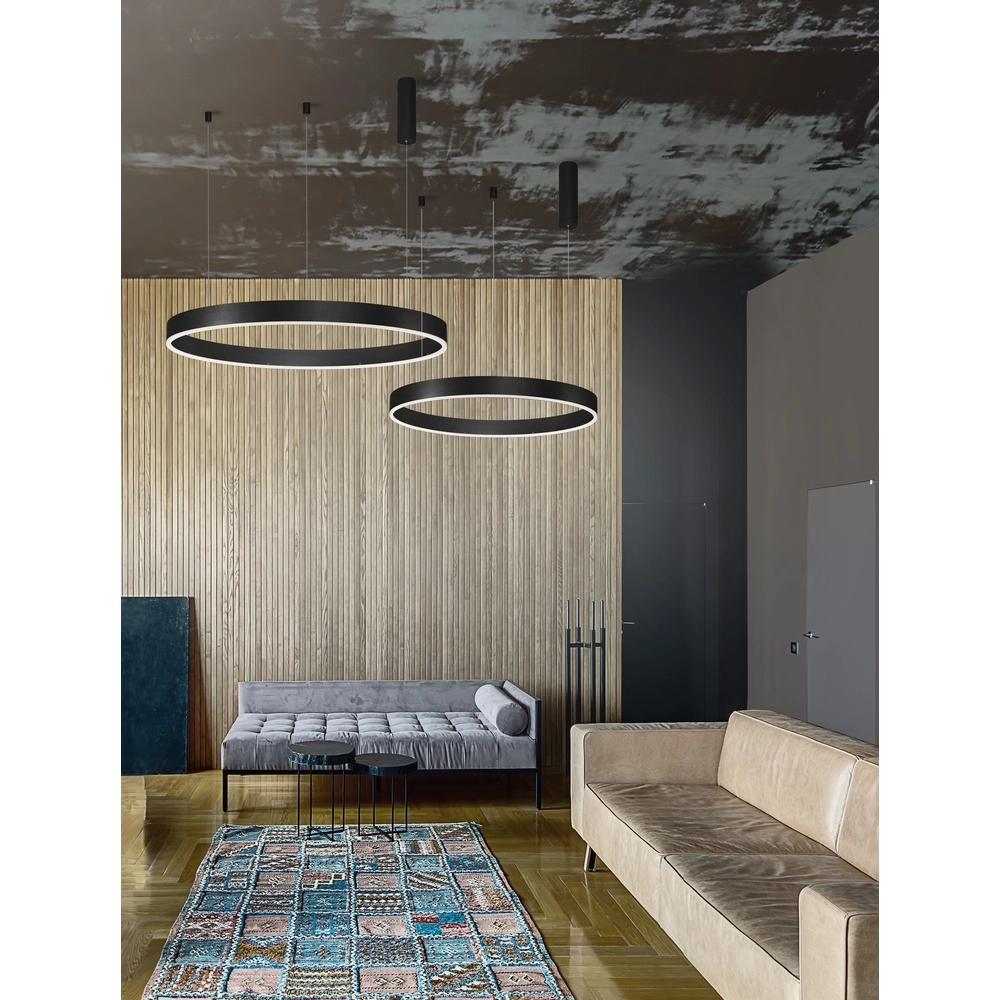 Hanglamp Motif zwart Ø 60cm 3000K Lyora 5212017421944