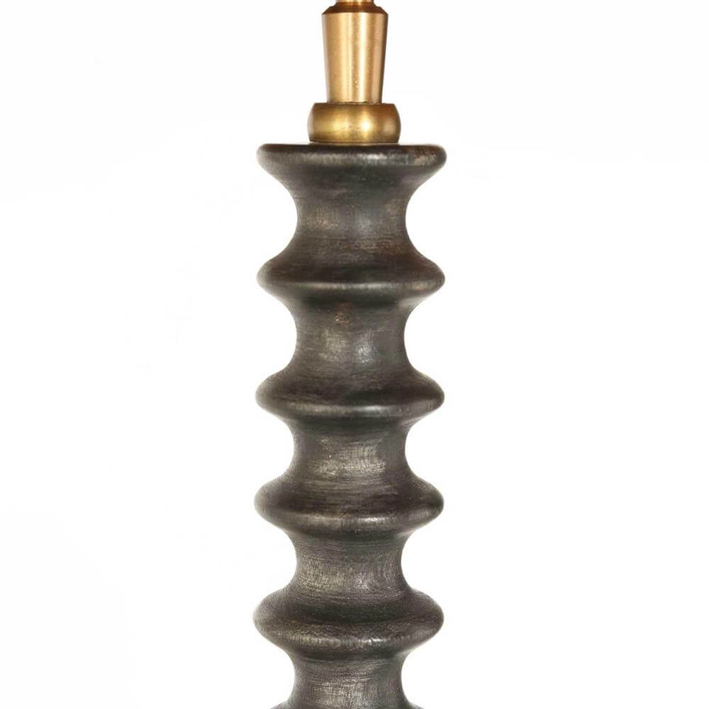 Tafellamp Bois zwart met lichtblauwe kap Steinhauer 8712746175202