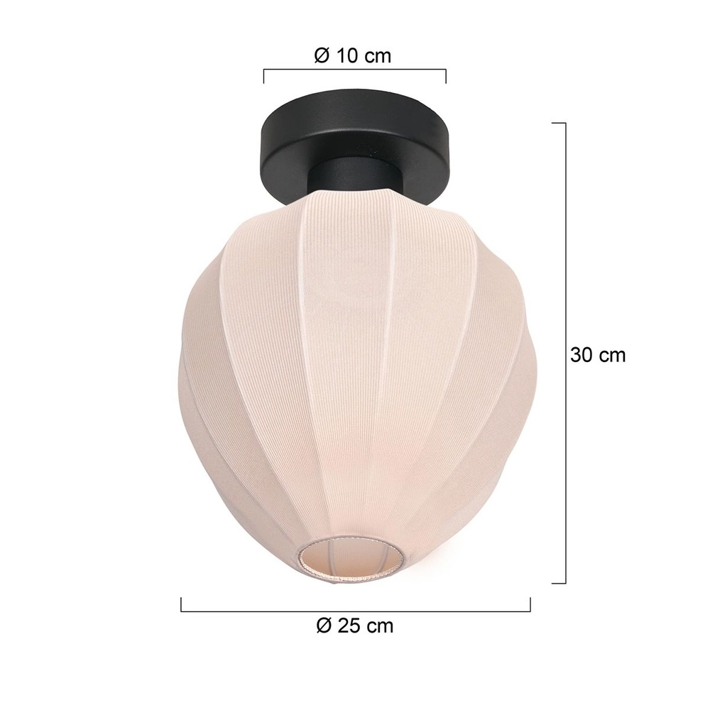 Plafondlamp Bloeba crème kap Ø 25cm Steinhauer 8712746181050