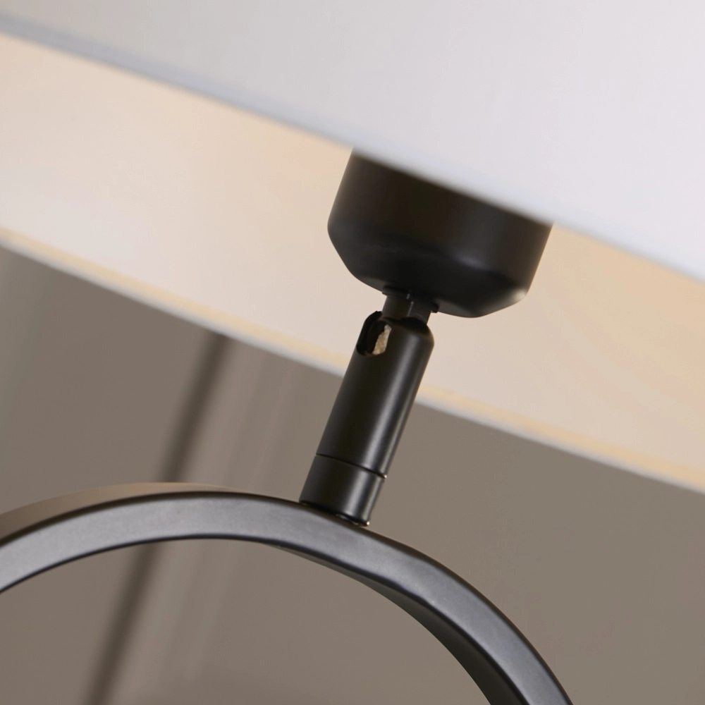 Tafellamp Modish zwart met witte kap Searchlight 5053423306261