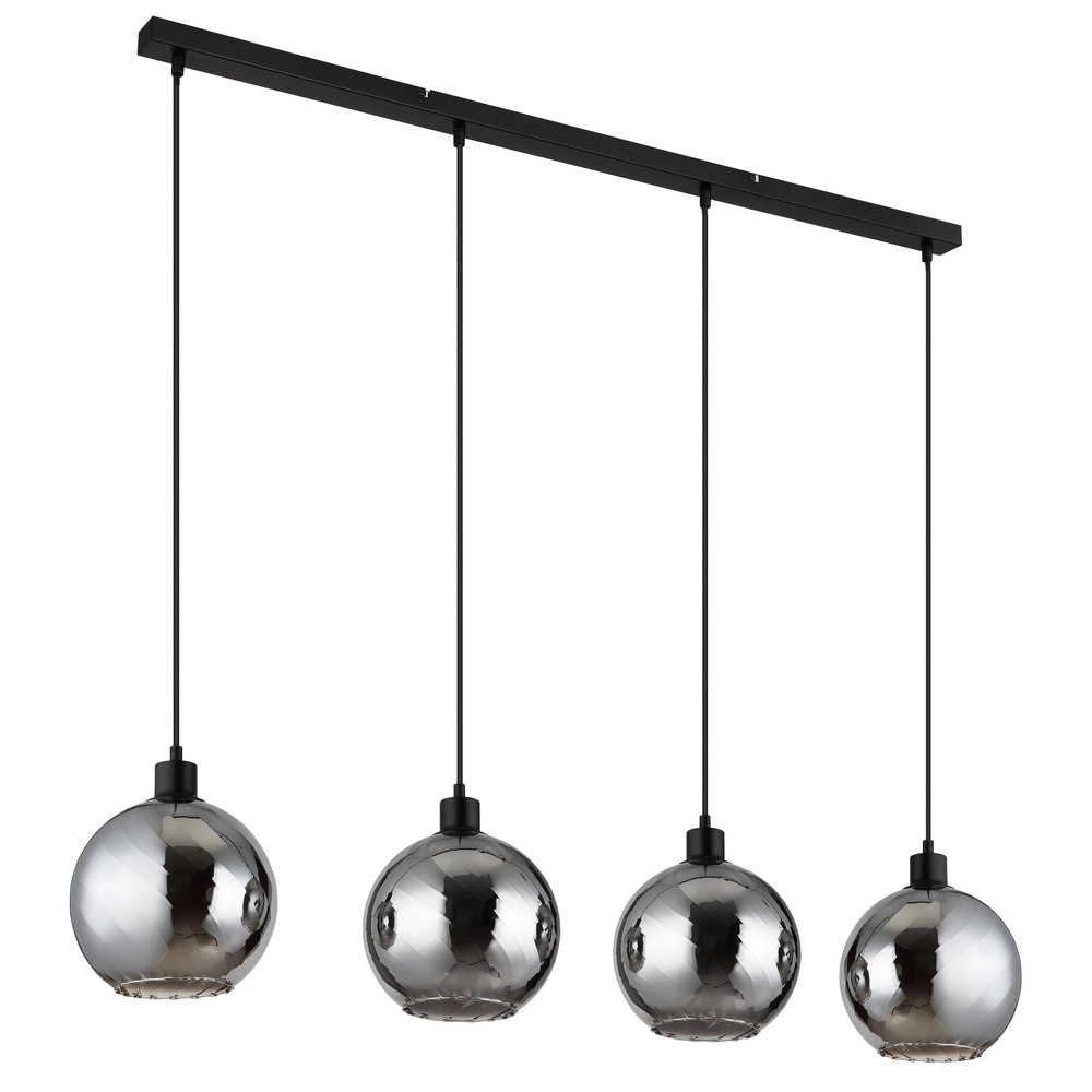 Design hanglamp Ulf 4-lichts zwart Globo 9007371522712
