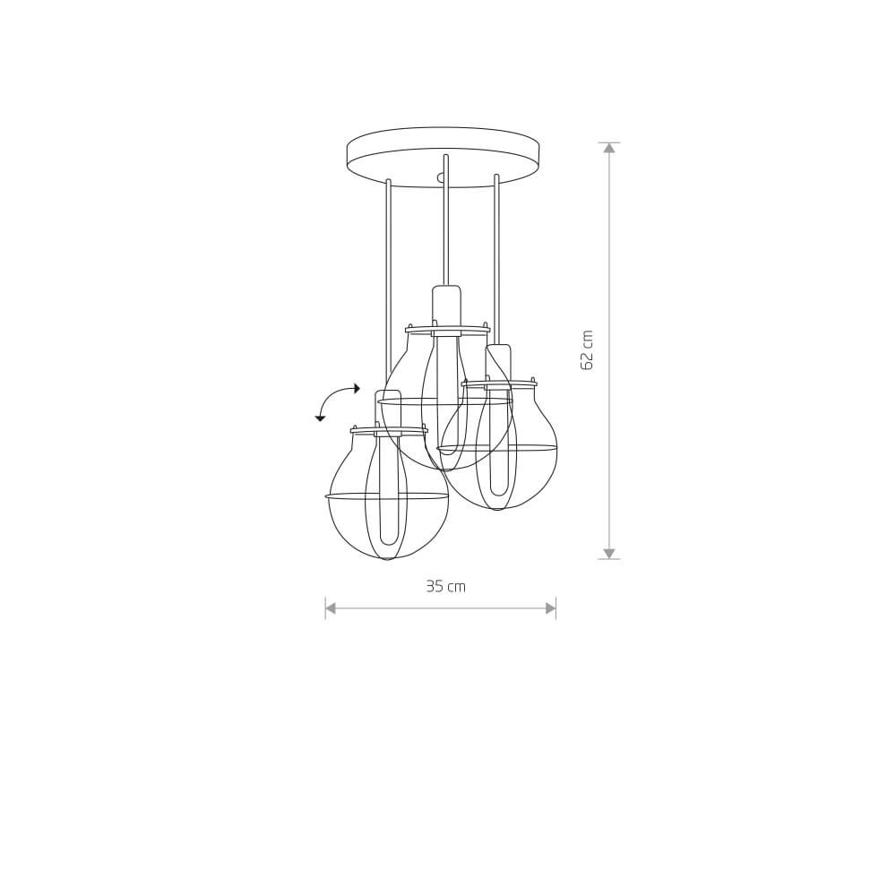 3-lichts plafondlamp Manufacture Lyora 5903139974097