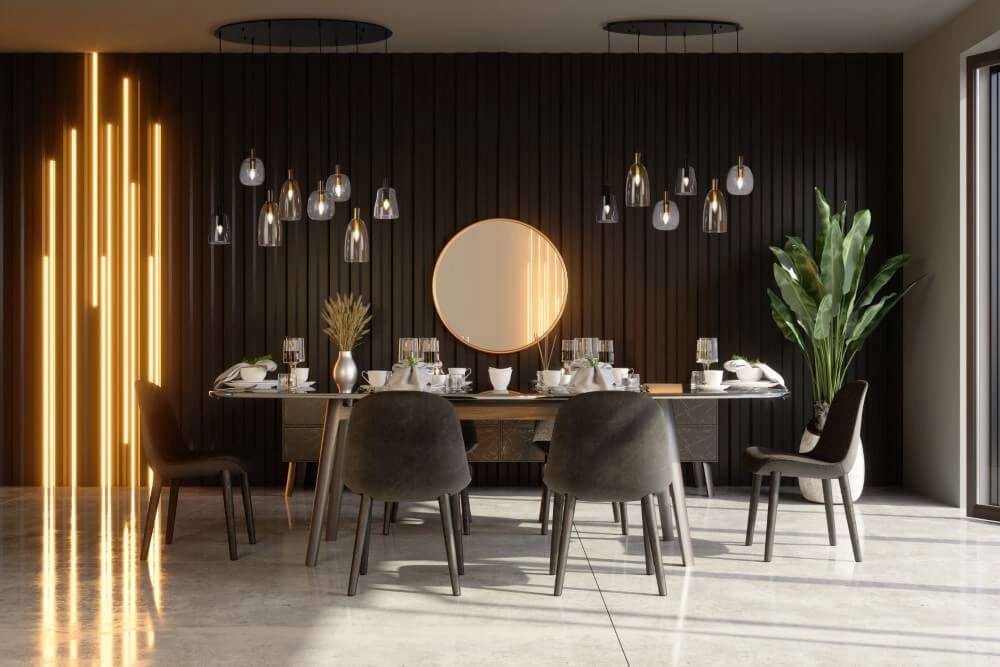 6-lichts hanglamp Divine meerdere kleuren glas Searchlight 5053423250656