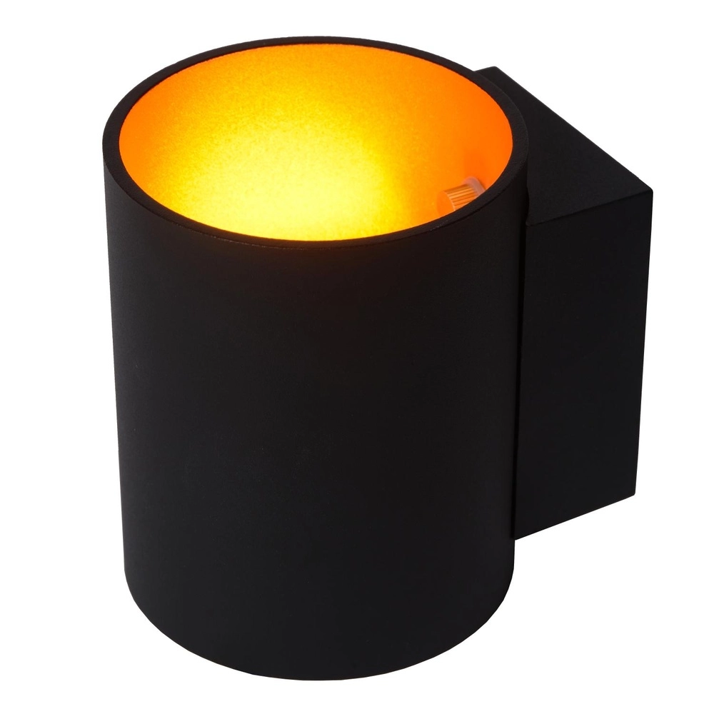 Wandlamp Xera Ø 8cm zwart Lucide 5411212233646