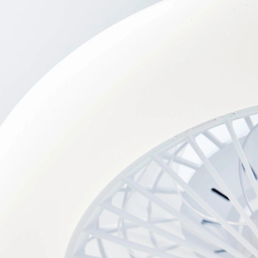 Witte ventilator Salerno met RGB functie Brilliant 4004353433238
