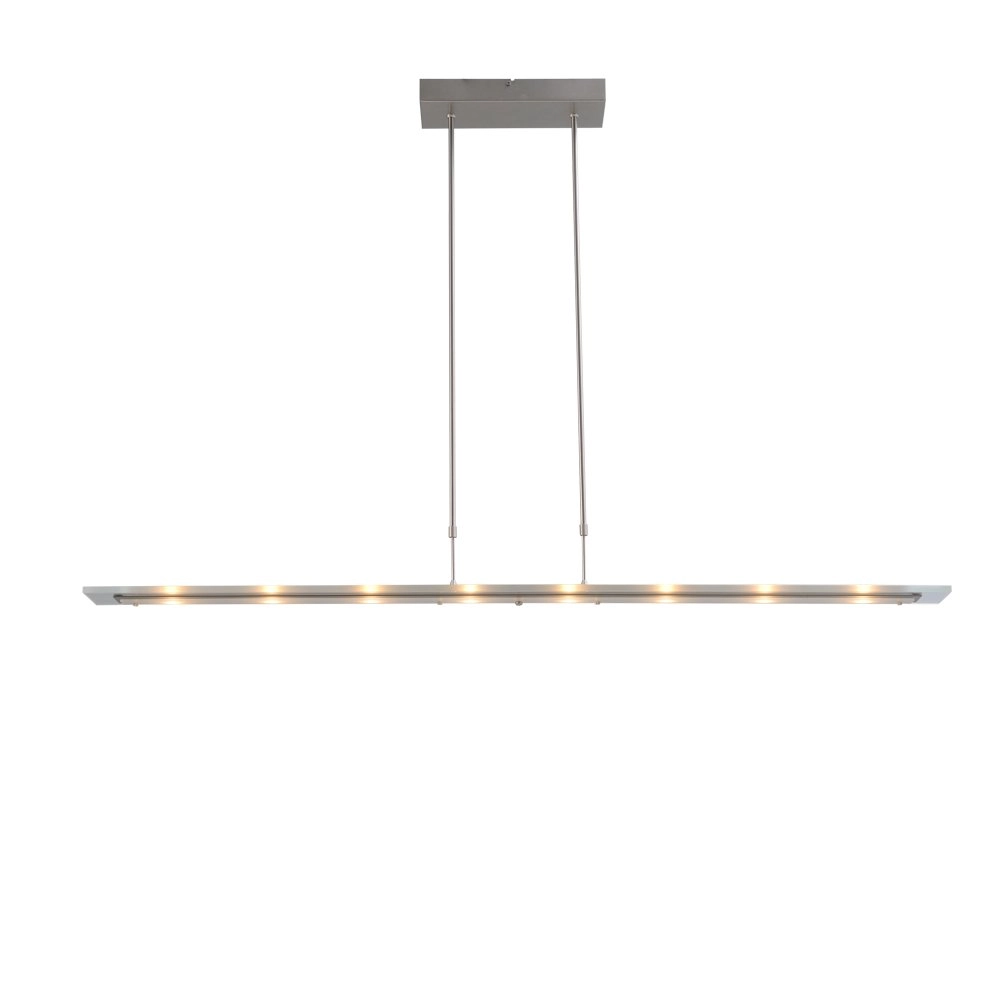 Hanglamp eettafel - kantoor Vigo 130cm nikkel mat Hanglamp eettafel - kantoor Vigo 130cm nikkel mat