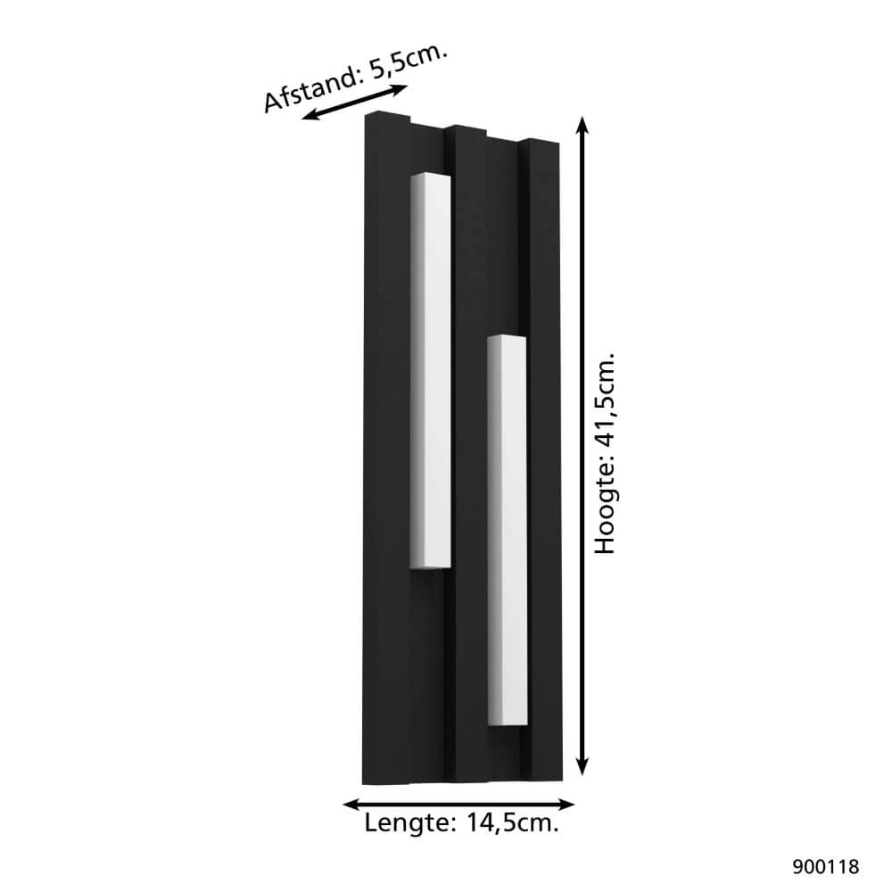 Moderne muurlamp Fandina antraciet Eglo 9008606230150
