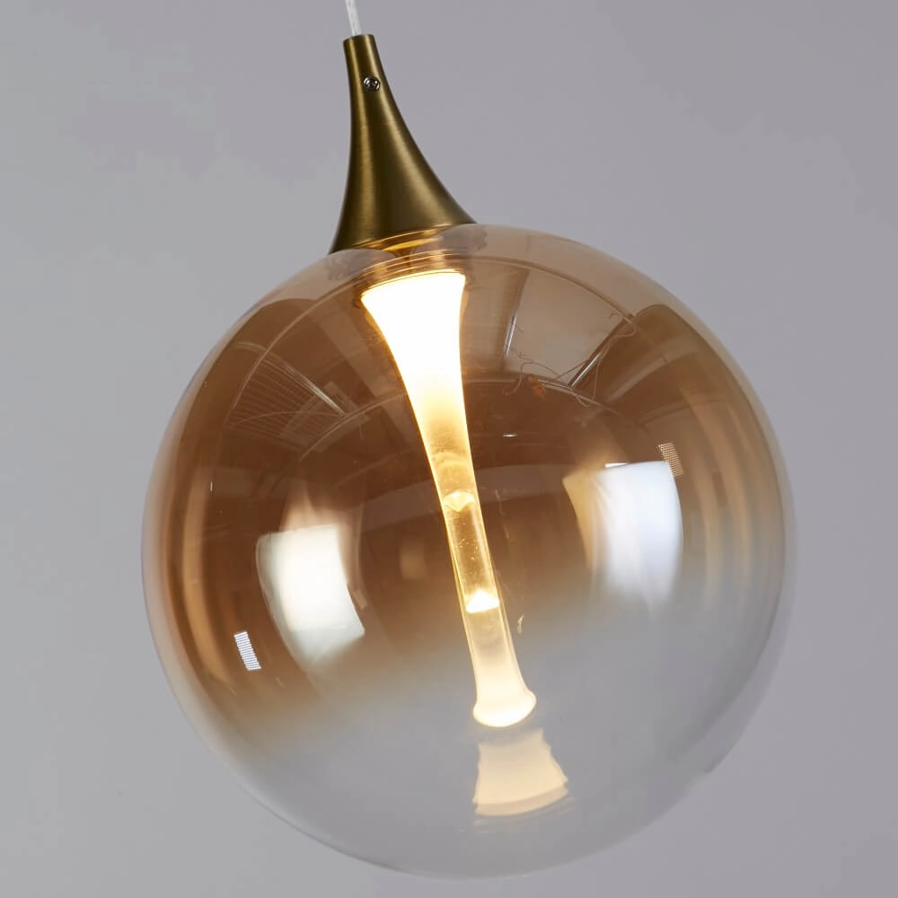 3-lichts hanglamp Alchemy amber glas Searchlight 5053423273839