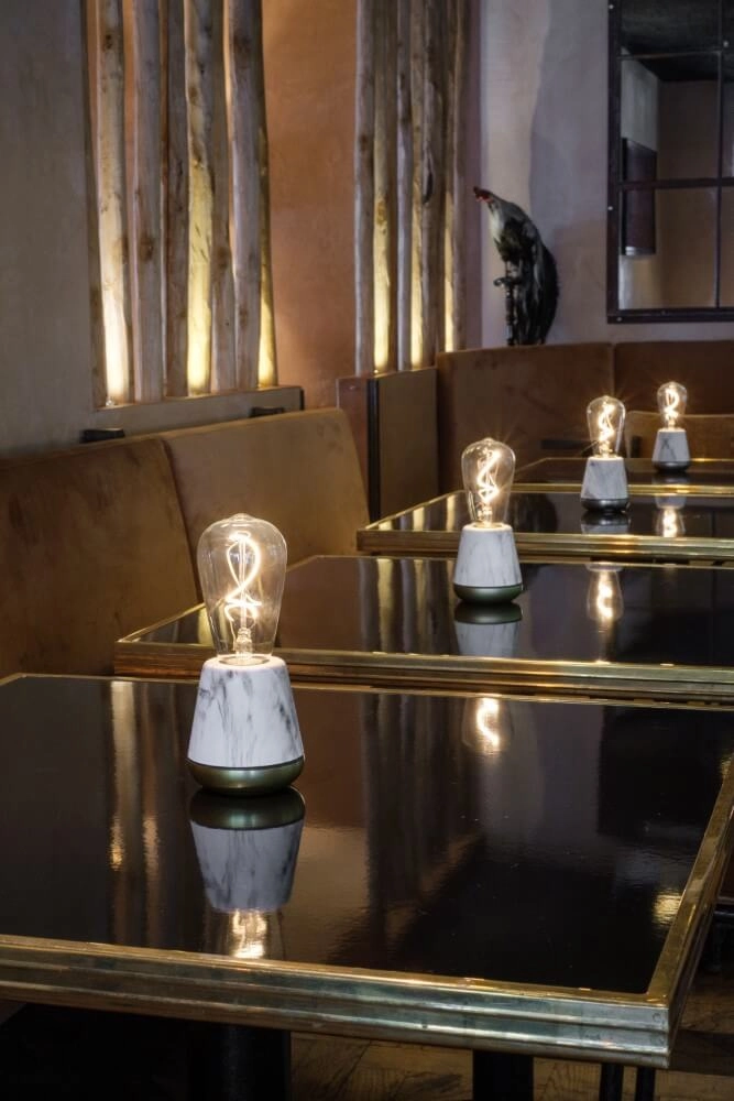 Oplaadbare tafellamp One White Marble Humble 7446023294270