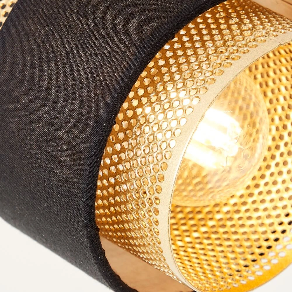 4-lichts plafondlamp Grove zwart met goud Brilliant 4004353424120