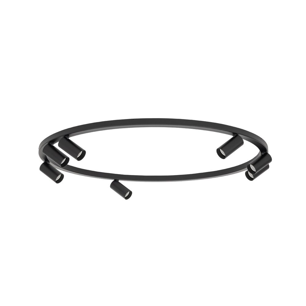 Cirkel opbouwspots Fourty 7x GU10 - zwart Lyora 5903139119443