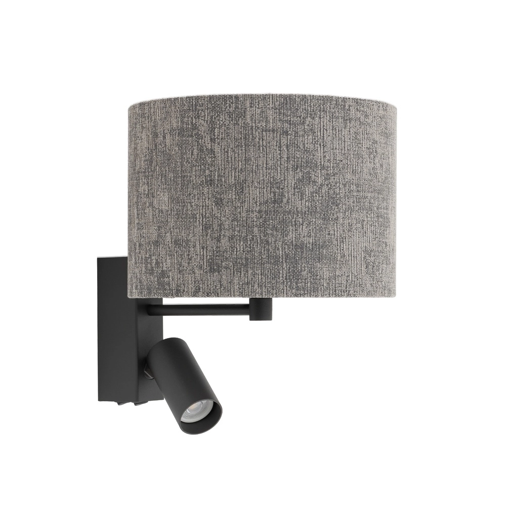 Wandlamp grijs Lago met schemerlampkap
