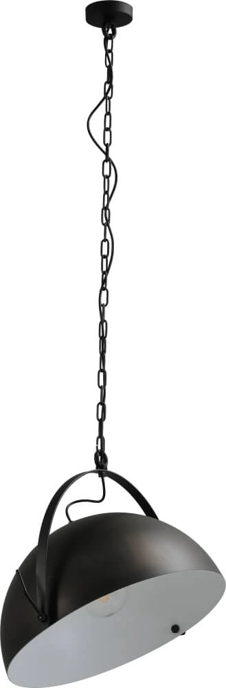 Landelijke hanglamp Larino 50 retro zwart met wit Masterlight 8718121234458