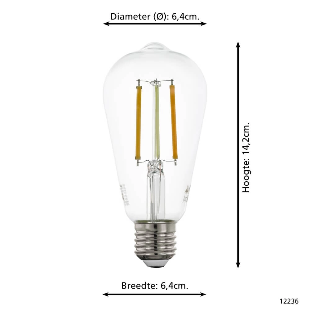 Led lampenbol Zigbee - E27 - 6 watt - 2200-6500K - ST64 Eglo 9002759122362