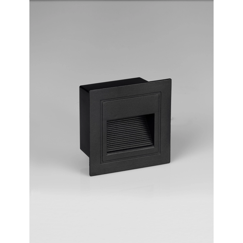 Vierkante inbouwlamp Mono zwart Lyora 5212017471895
