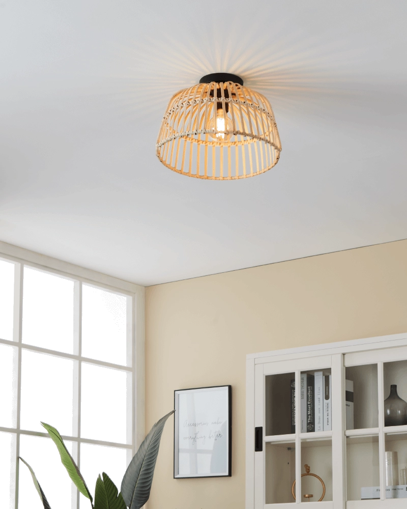 Rotan plafondlamp Glyneath Ø 37,5cm Eglo 9002759438722