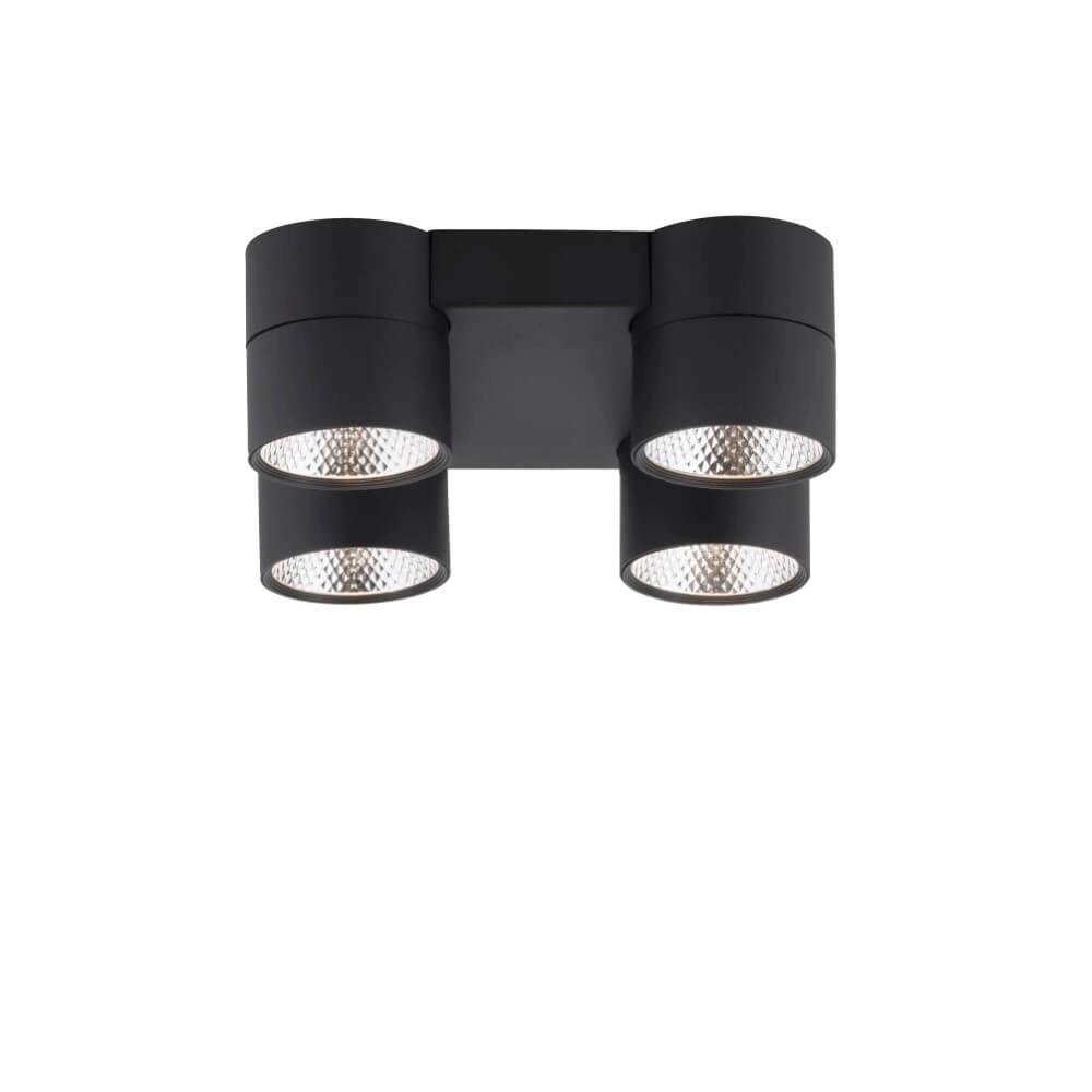 Plafondlamp Pure Nola 4-lichts zwart Paul Neuhaus 4012248372012