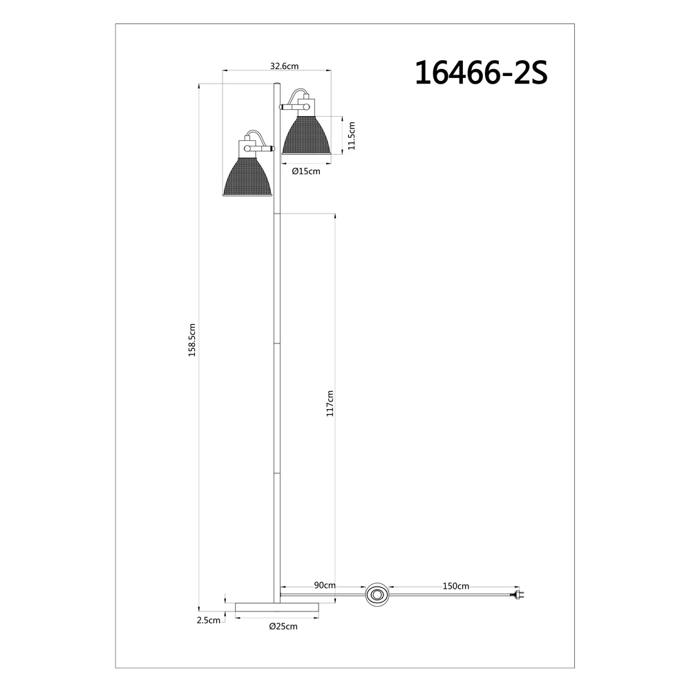 Vloerlamp Lyndon wit met rotan Globo 9007371580903